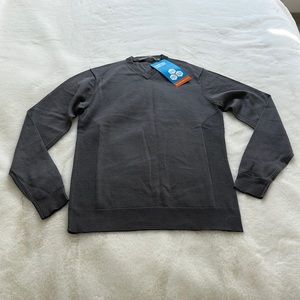 Icebreaker Cool-Lite merino wool light V neck sweater in stone grey - men’s NWT